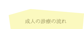 成人の診療の流れ