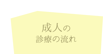 成人の診療の流れ