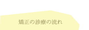 矯正の診療の流れ