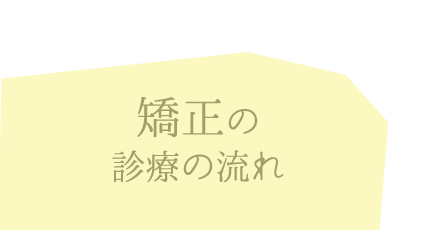 矯正の診療の流れ